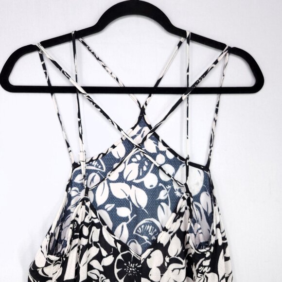 By Anthropologie Sheer Mini Dress Size XS Low Back Strappy Halter Coverup - Picture 6 of 13